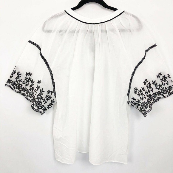 NWT Zara embroidered peasant top - Picture 3 of 4